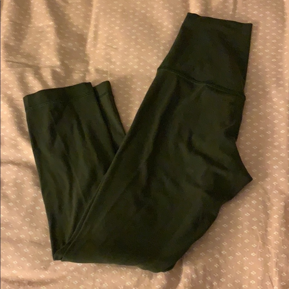 olive green lululemon align crop